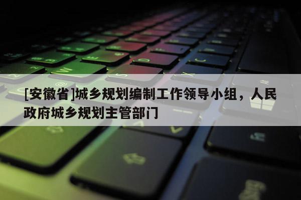 [安徽省]城鄉(xiāng)規(guī)劃編制工作領(lǐng)導(dǎo)小組，人民政府城鄉(xiāng)規(guī)劃主管部門