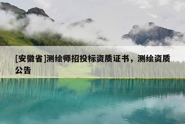 [安徽省]測(cè)繪師招投標(biāo)資質(zhì)證書(shū)，測(cè)繪資質(zhì)公告