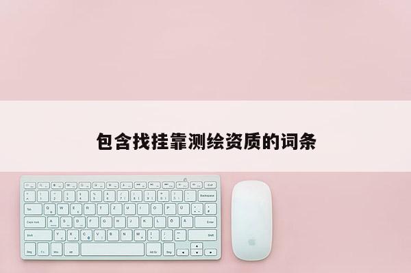 包含找掛靠測繪資質的詞條